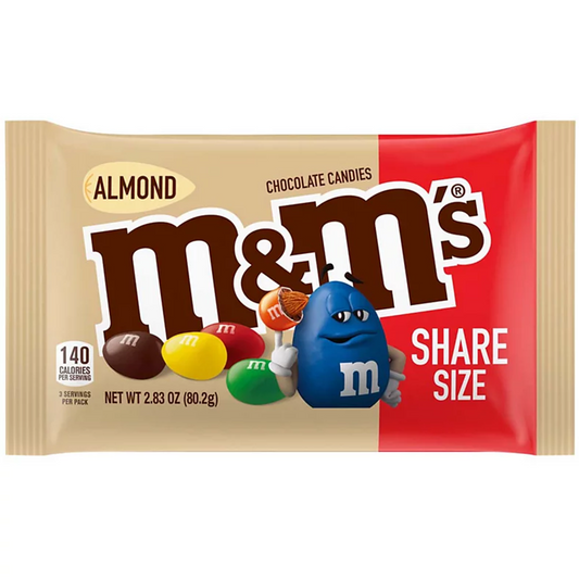 M&M's Almond Chocolate Candy Share Size Pouch - 80g