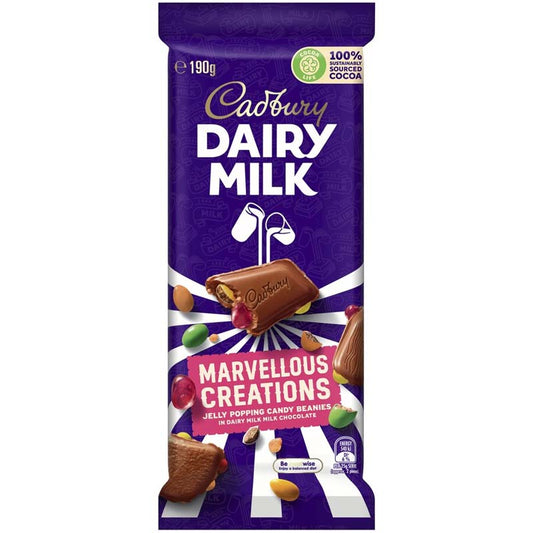 Cadbury Dairy Milk Marvellous Creations Jelly Popping Candy 190g Sugar Party
